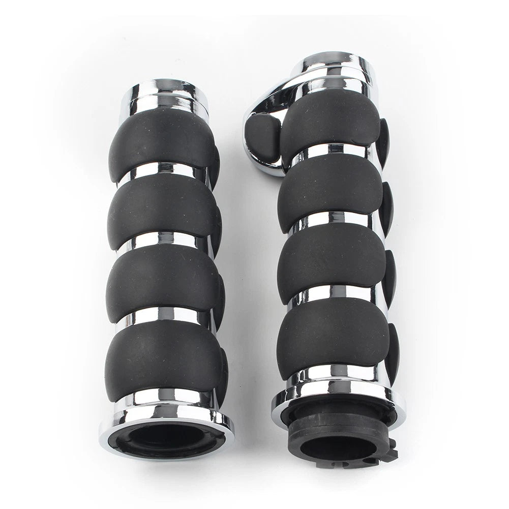 1 Pair Handle Bar Hand Grip For Motorcycle Cruiser Bike Chopper 1" Universal Fit
