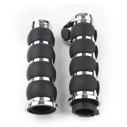 1 Pair Handle Bar Hand Grip For Motorcycle Cruiser Bike Chopper 1" Universal Fit