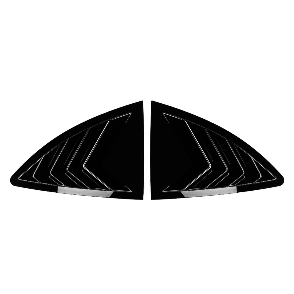 2x Window Louver Shutter Cover Glossy BLK For Toyota GT86 For Subaru BRZ 2013-20