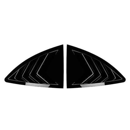 2x Window Louver Shutter Cover Glossy BLK For Toyota GT86 For Subaru BRZ 2013-20