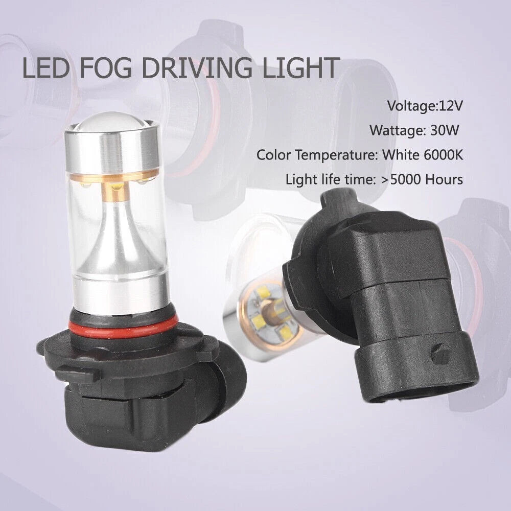 30W H10 6000K DRL LED Fog Lights Driving Lamp  Super  Bulbs High Power White