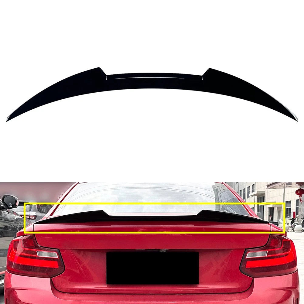 Rear Trunk Spoiler Wing Lip For BMW 2 Series F22 2 Door M2 F87 14-21 Glossy BLK