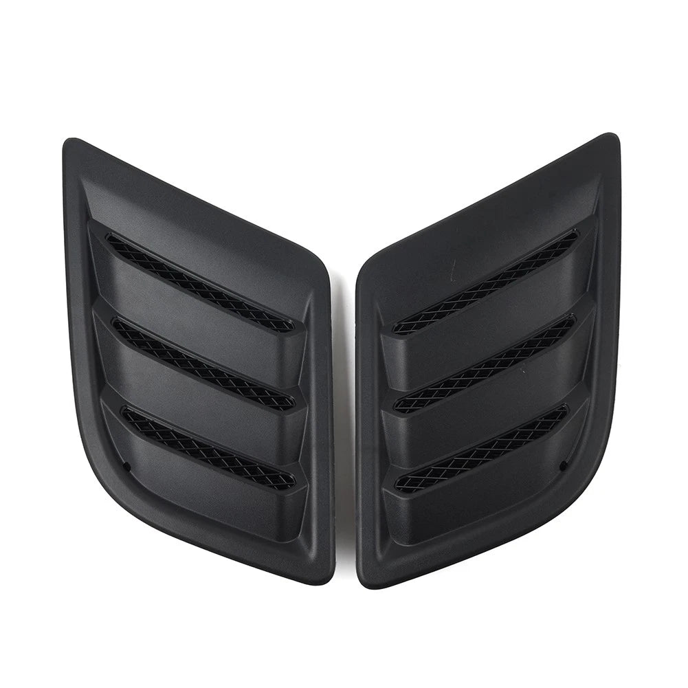 Side Hood Vent Bezel Grille Cover Black Pair Fit For Dodge Ram 1500 DT 2019-2024
