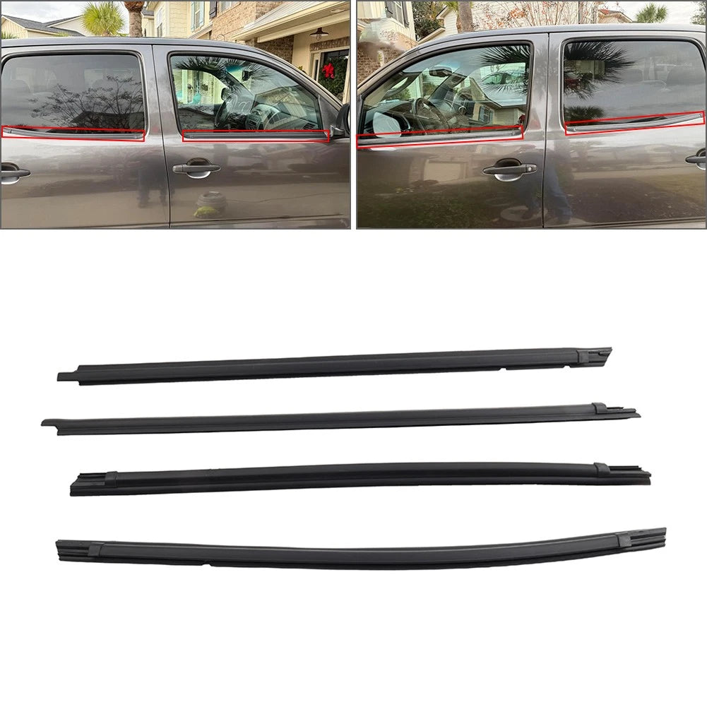 Outside Window Weatherstrip Trim Seal Belt For Toyota Tacoma Double Cab 2005-15