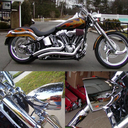 Chrome Bullet Tri-bar 4.5" Headlight Assembly For Sportster XL1200 Dyna Big Twin