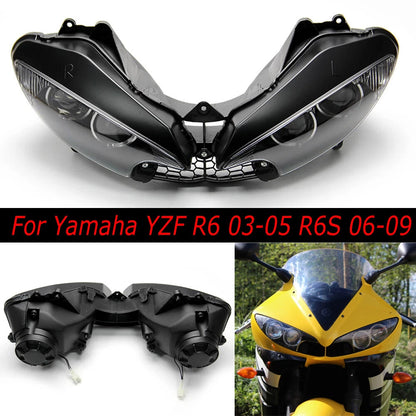 Front Headlight Headlamp Light for Yamaha 2003 2004 2005 YZF R6 & 2006-2009 R6S