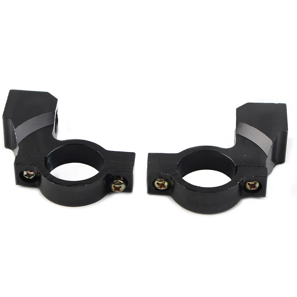 10mm Thread 7/8" Bike Handlebar Rearview Mirror Mount Bracket Clamp Motor Black