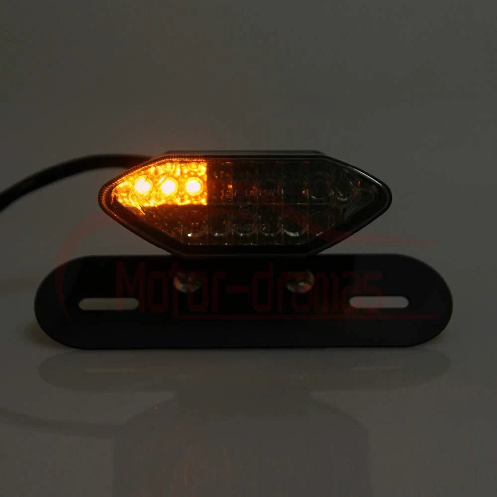 US Smoke 20LED Motorcycle Tail Turn Signal Brake License Plate Integrated Light
