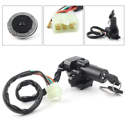 Ignition Switch Gas Cap Cover Lock w/Key Set For Kawasaki ZX7R ZX9R ZXR750 ZX900