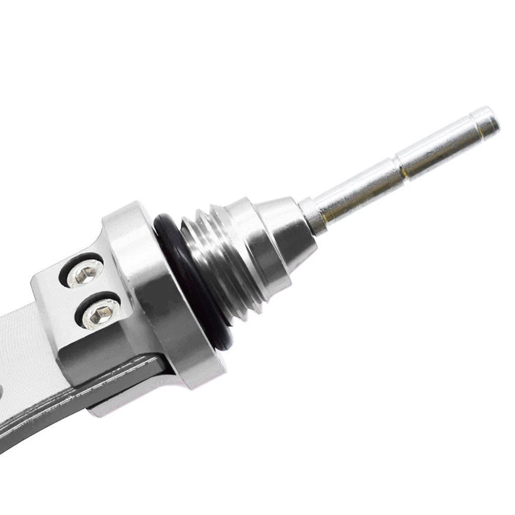 Motorcycle Engine Oil Dipstick Cap Plug CNC Crankcase Oil Level Gauge Silver