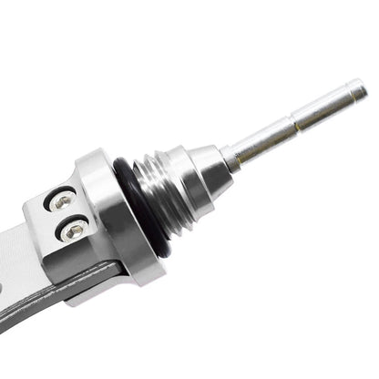 Motorcycle Engine Oil Dipstick Cap Plug CNC Crankcase Oil Level Gauge Silver