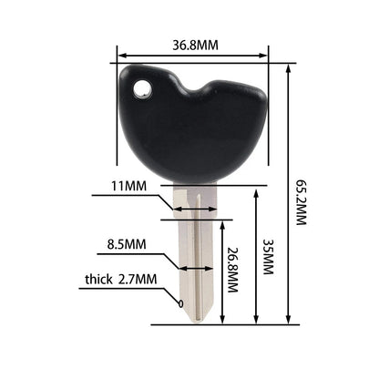 Motor Uncut Blade Blank Key For Vespa Piaggio 3VTE Fly 125 200 250 300 GTV Blue