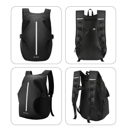 Reflective Motorcycle Helmet Backpack Waterproof Storage Riding Shoulder Bag