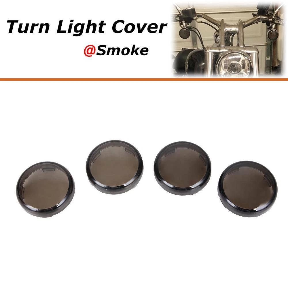 4PCS Plastic Smoke Turn Signal Light Lens Covers Fit for Harley Electra Glide US