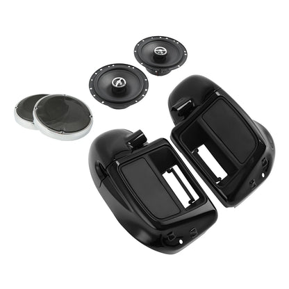 Lower Vented Fairings Speakers & Engine Guard Fit For Harley Touring 14-24 Black