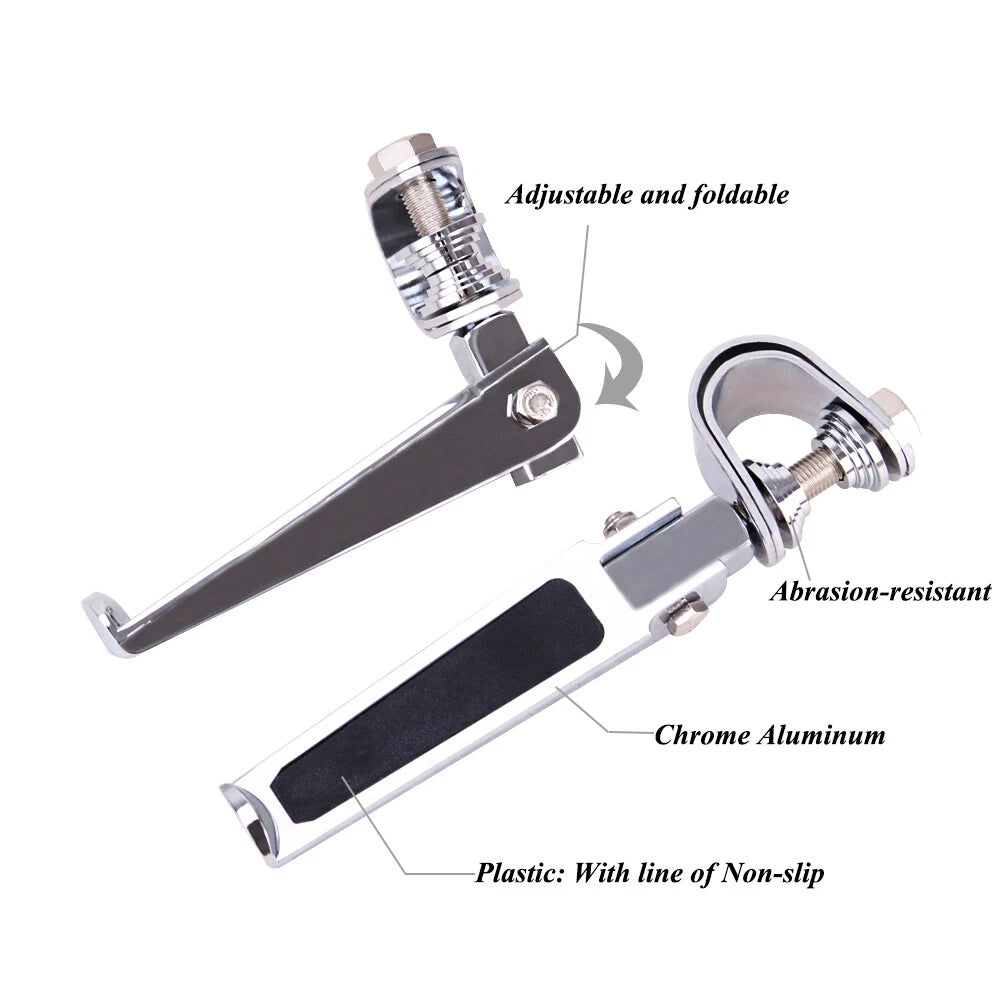 Motorcycle Highway 1"-1-1/4" Engine Crash Bar Foot Pegs For Harley Road King