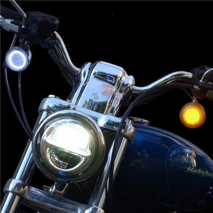 1Pair Turn Signal LED Bullet Style Blinker Indicator Lights Lamp for Harley Dyna