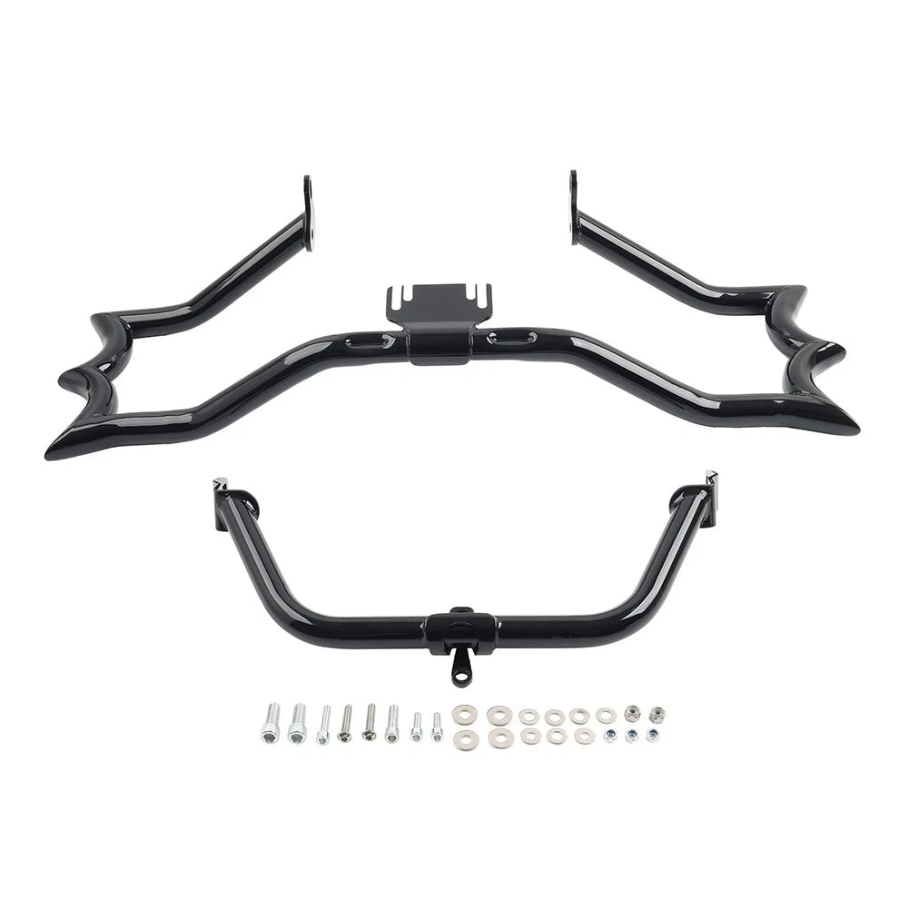 Gloss Highway Engine Guard Crash Bar Fairing Support For Harley Road Glide 15-23