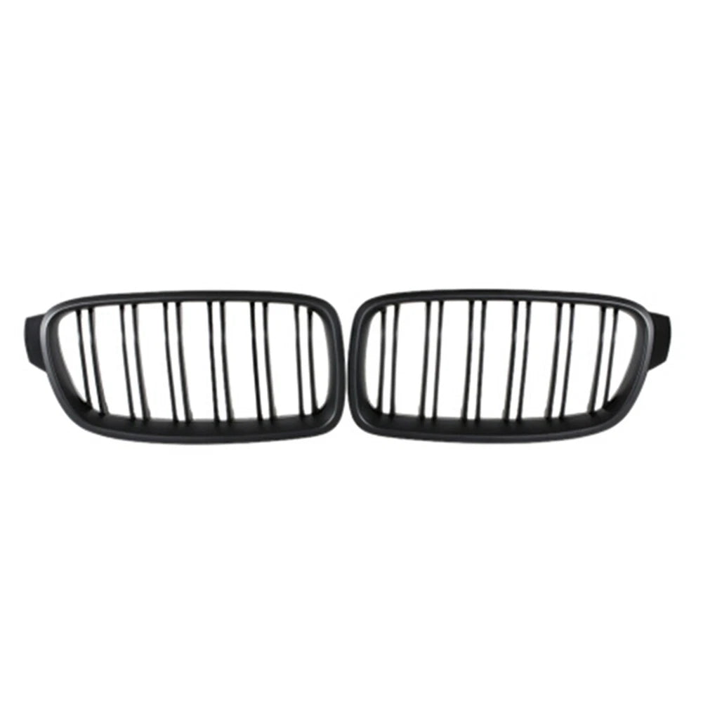 2pcs Matte Black Front Kidney Grille for BMW F30 F31 F35 3-SERIES Sedan 2012-14