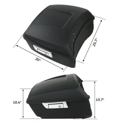 Matte Black King Trunk Backrest Mount Rack Fit For Harley Touring 97-08 98