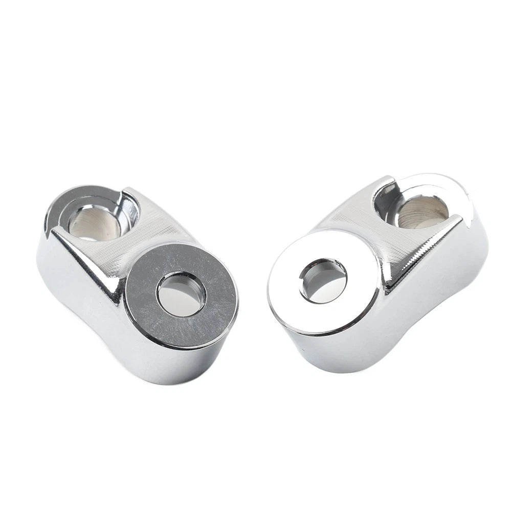 Chrome 39MM 49MM Front Turn Signal Mount Bracket Relocation Kit For Harley Dyna