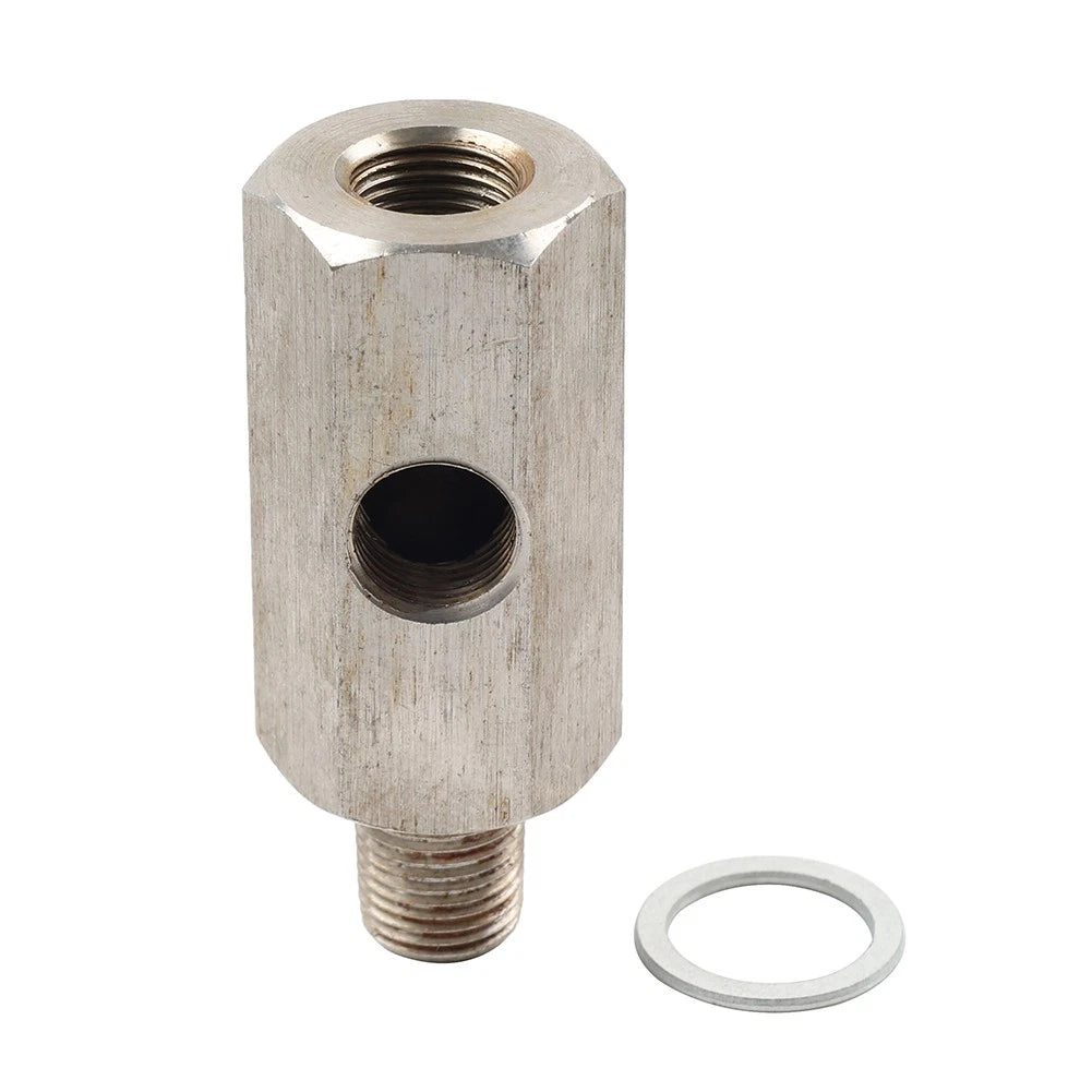 1/8" NPT Oil Pressure Sensor Tee to NPT Adapter For Turbo Supply Feed Line Gauge