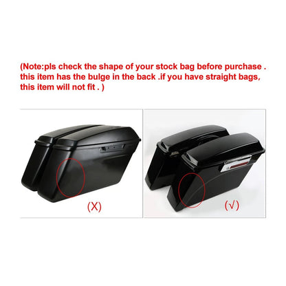 4" Hard Stretched Saddle Bag Extensions For Harley Touring Road King 1994-2013