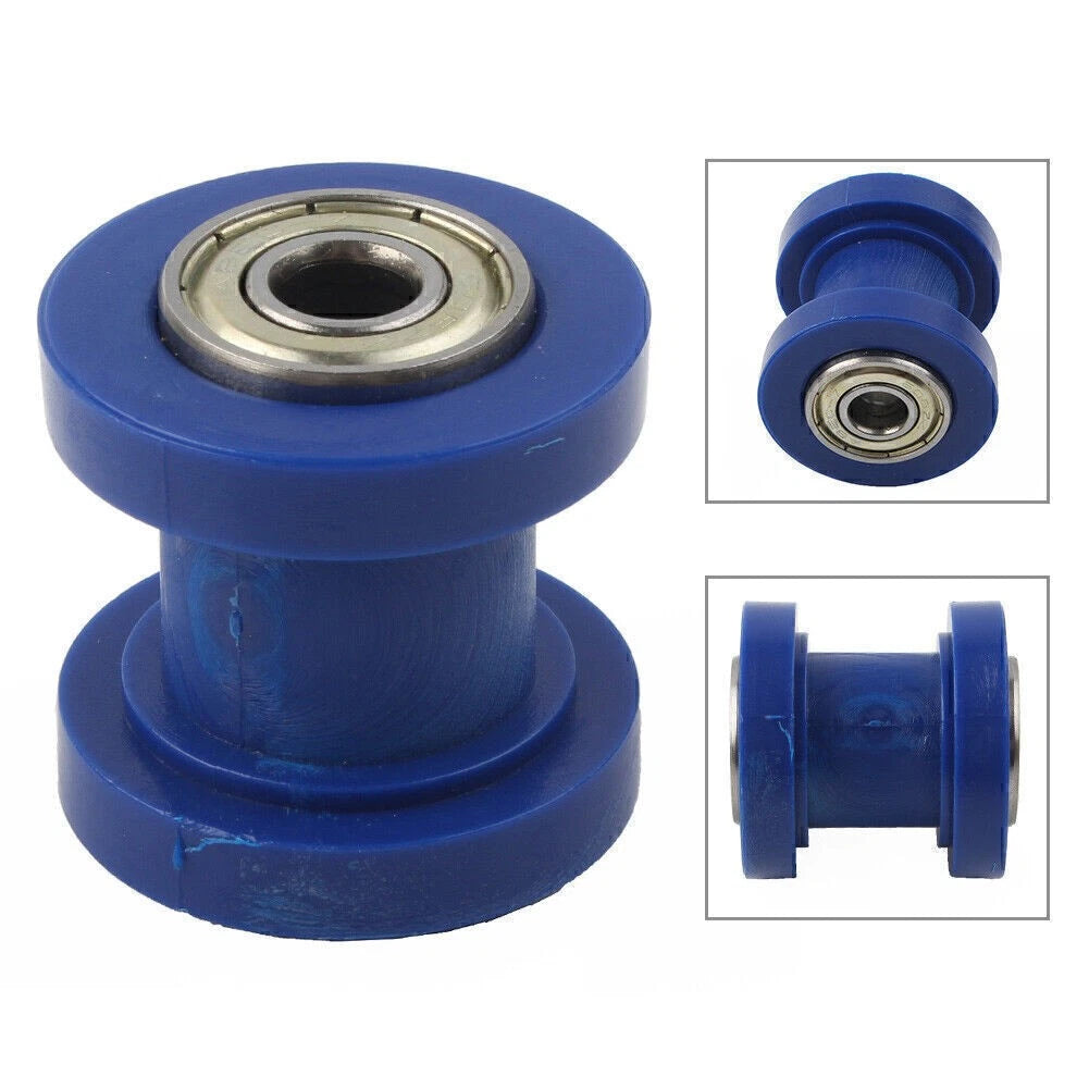 8mm Chain Roller Slider Tensioner Guide Pulley for Dirt Pit Bike Motorcycle Blue