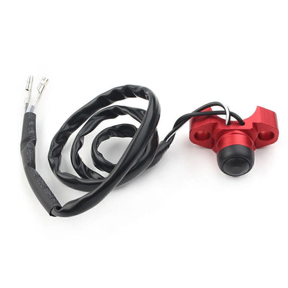 Engine Stop Start Kill Switch Button CNC Red Fit Motorcycle Dirt Bike Quad ATV