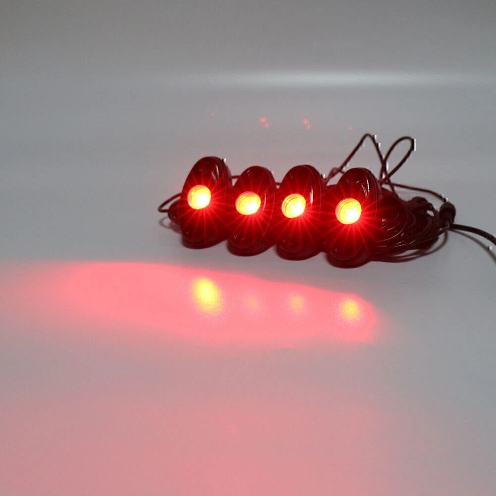Pods RGB LED Rock Light Offroad Wireless Bluetooth Remote Controller Lamp 4PCS