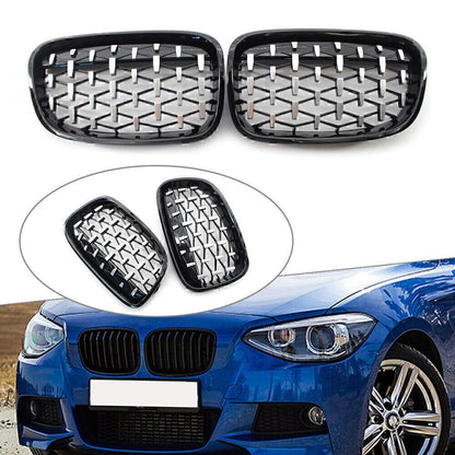 Front Black Grille Chrome  Meteor Latest Style Fit BMW 1 Series F20 F21 11-14