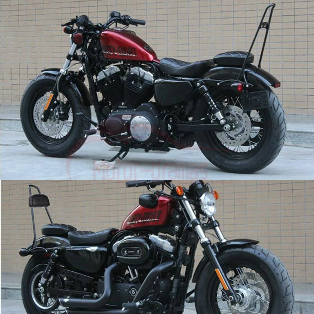 Detachable Passenger Sissy Bar Backrest Pad For Harley Sportster 1200 883 04-21
