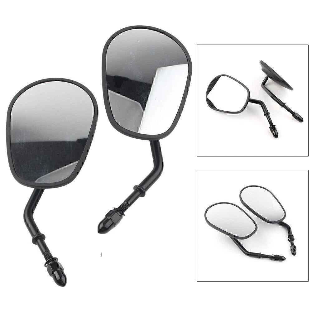 Rearview Mirror Side Mirror For Harley Dyna Iron 883 Fatboy Softail Sportster US