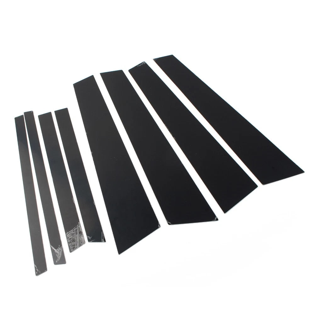 8 Pcs Car Bright Black Door Window Pillar Post Cover Trim For BMW X3 F25 2011-17