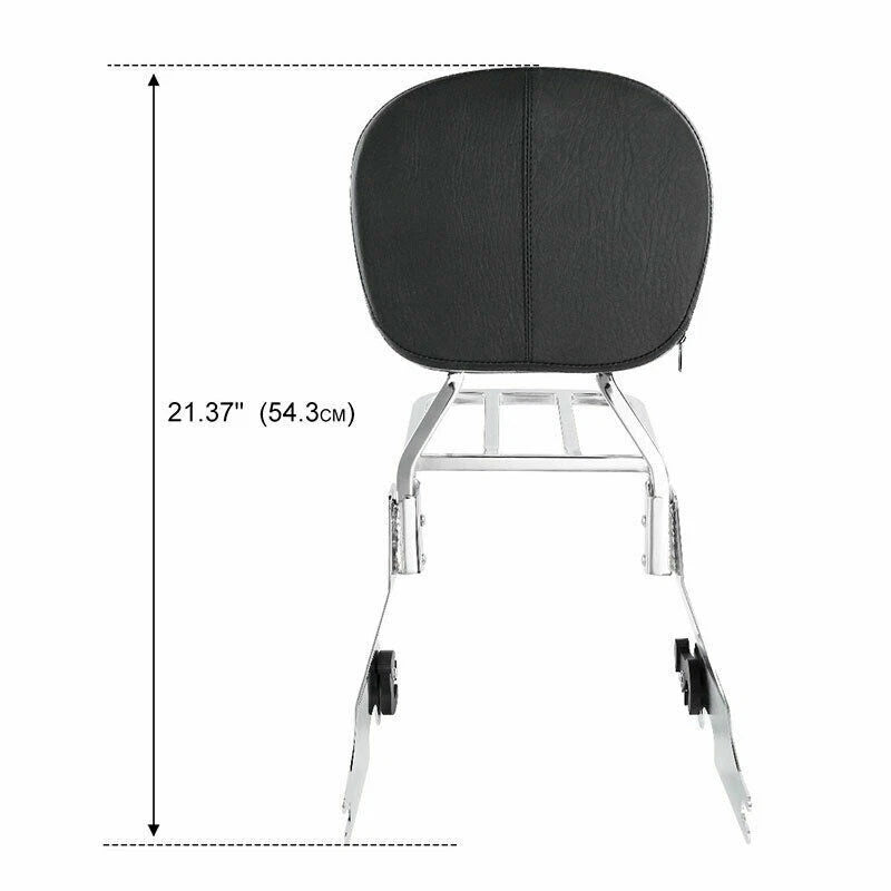 Sissy Bar Backrest Luggage Rack Fit For Harley Sportster 883 1200 48 72 04-22 US