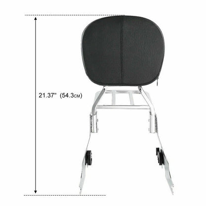 Sissy Bar Backrest Luggage Rack Fit For Harley Sportster 883 1200 48 72 04-22 US