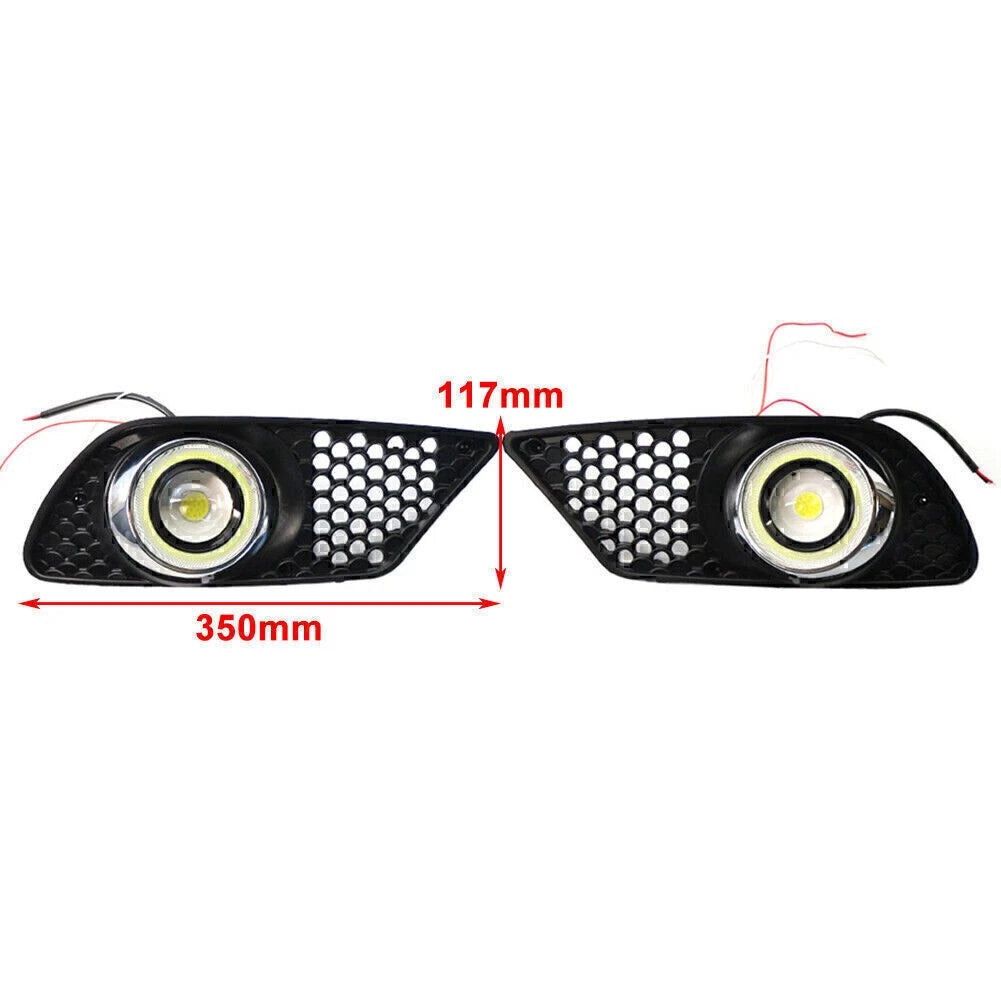Pair Front Bumper FogLight Grill with light For Mercedes Benz C CLASS W204 08-10