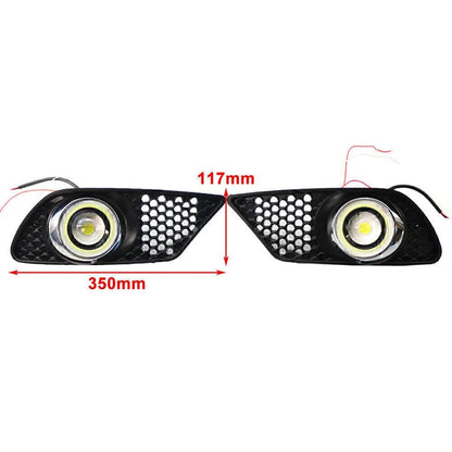 Pair Front Bumper FogLight Grill with light For Mercedes Benz C CLASS W204 08-10