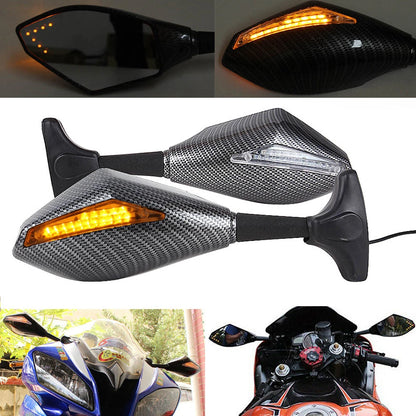 Integrated Turn Signal Mirrors For Honda CBR 600 F4i 929 954 RR F1 F2 Hurricane