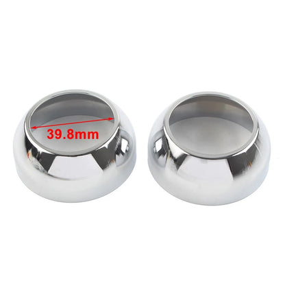 US  Chrome Front Fork Boot Cap Covers 39mm For Harley Sportster Dyna FXR FXD us