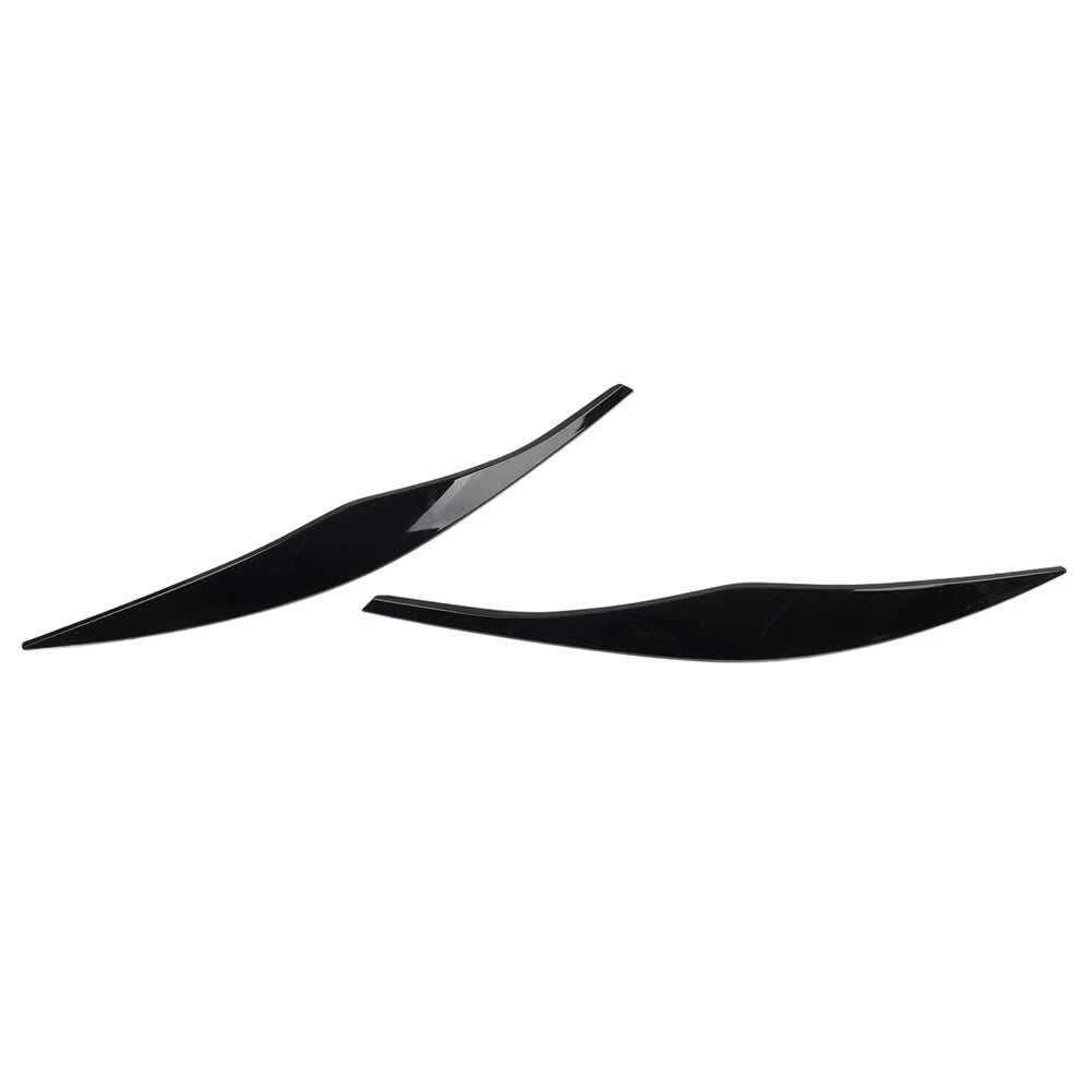 Headlight Eyelid Eyebrow Cover For BMW 3 Series E90 E91 2006-2011 Gloss Black