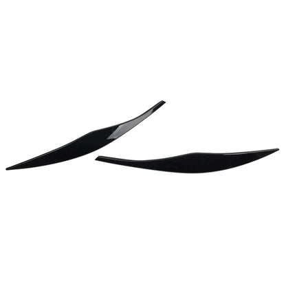 Headlight Eyelid Eyebrow Cover For BMW 3 Series E90 E91 2006-2011 Gloss Black