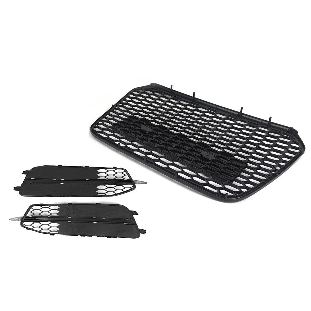 Front Radiator Grille With Fog Light Grille Cover Fit For Audi A6 S6 2012-14 US