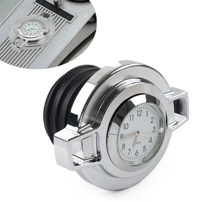 Fuel Gas Tank Oil Cap Cover W/Clock Chrome For Harley Sportster 883 Softail Dyna