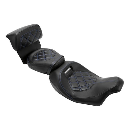 Driver & Passenger Seat Backrest Pad Fit For Harley Touring Electra Glide 14-23