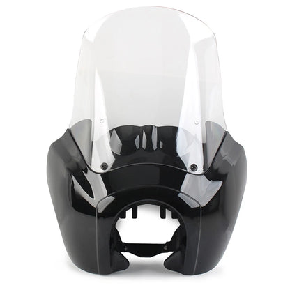 Headlight Fairing Cover W/ 15'' Clear Windshield For Harley Dyna FXDXT T-Sport