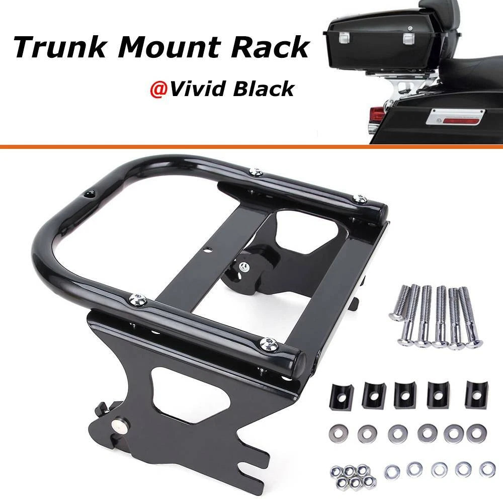 Detachable Two-up Tour Pack Mount Rack & Docking Hardware Kit For Harley 97-08