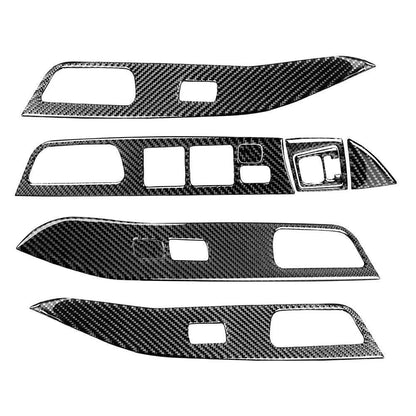 9 Pcs Window Lift Switch Panel Cover Fit Mitsubishi Lancer EVO X MR 2008-2015 14