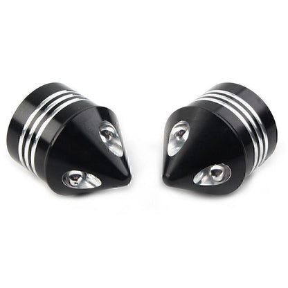 2Pcs Black Front Axle Cap Nut Cover For Harley Electra Glide Sportster FLHX