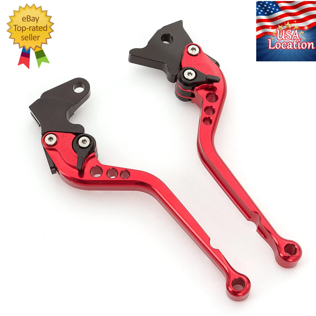 For Yamaha YZF 350 BANSHEE 1989-1996 1997-2008 CNC Brake Clutch Levers Long Red